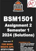 BSM1501  Assignment 2 Semester 1 2024 (Solutions)