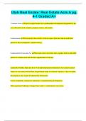 Utah Real Estate: Real Estate Acts A pg.  4-1 Graded A+