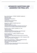 ADVANCED QUESTIONS AND  ANSWERS FOR PRSA APR