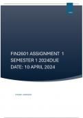 FIN2601 ASSIGNMENT 1 SEMESTER 1 2024 ANSWERS 