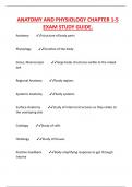 ANATOMY AND PHYSIOLOGY CHAPTER 1-5  EXAM STUDY GUIDE