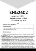 ENG2602 Assignment 2 (ANSWERS for Social Persuasion & Fiction) 2024 - DISTINCTION GUARANTEED