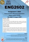 ENG2602 Assignment 3 ( Q1 & Q2 COMPLETE ANSWERS) 2024 (675765) - DUE 13 August 2024