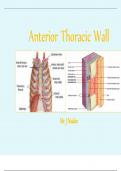 Lecture notes BMedSci of Anatomy on Anterior Thoracic Wall (ANAT301) 
