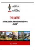 Lecture notes BMedSci of Anatomy on The Breast (ANAT301) 