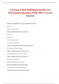 CS Exam 3 Red Stuff/Important/Review Powerpoints Questions With 100% Correct Answers