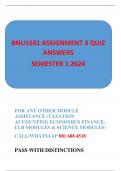 BNU1501 ASSIGNMENT 3 QUIZ ANSWERS SEMESTER 1 2024. PASS WITH DISTINCTIONS.