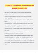 TTU FDSC 2300 Exam 1 Questions and Answers 100% Pass