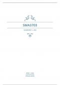 SMA3703  ASSESSMENT 3 SEMESTER 1 ANSWERS 2024
