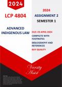 LCP4804 "2024"  - ASSIGNMENT 2 - SEMESTER 1 (Due 3 April 2024) With Complete Footnotes & Bibliography!!Buy Quality