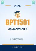 BPT1501 Assignment 5 (ANSWERS) 2024