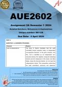 AUE2602 Assignment 2A (COMPLETE ANSWERS) Semester 1 2024 (881128) - DUE 4 April 2024