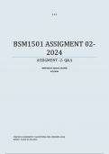 BSM1501 ASSESSMENT  2  2024 (QUESTIONS & ANSWERS)(1)