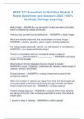 BIOD 121 Essentials in Nutrition Module 3  Exam Questions and Answers 2023 (100%  Verified)- Portage Learning 