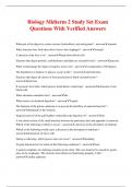 Biology Midterm 2 Study Set Exam Questions With Verified Answers