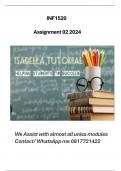 Inf1520 Assignment 2 2024 written [Quality Answers] DISTINCTION GUARANTEED with A+ 