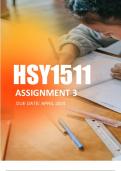 HSY1511 Assignment 3 2024