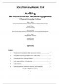 Solution Manual For Auditing The Art and Science of Assurance Engagements Canadian Edition,15th Edition by Alvin A. Arens Randal J. Elder, Mark S. Beasley,Chris E. Hogan Joanne C. Jones Chapter 1-20