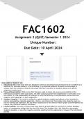 FAC1602 Assignment 2 (ANSWERS) Semester 1 2024 - DISTINCTION GUARANTEED