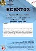 ECS3703 Assignment 2 (COMPLETE ANSWERS) Semester 1 2024  - DUE 8 April 2024 