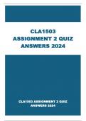 CLA1503 ASSIGNMENT 2 QUIZ SEMESTER 1 ANSWERS 2024