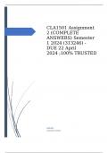 CLA1501 Assignment 2 (COMPLETE ANSWERS) Semester 1 2024 (313246) - DUE 22 April 2024 ;