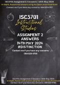 ISC3701 Assignment 2 Answers | 14th May 2024 In-depth, Researched answers using the latest prescribed Book! 