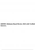 ARDMS Abdomen Board Review 2024 with Verified Answers.