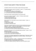 STATE FOOD SAFETY PRACTICE EXAM