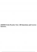 ARDMS Echo Practice Test | 100 Questions and Correct Answers.