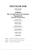 Test Bank For Auditing The Art and Science of Assurance Engagements, Canadian Edition by 15th Edition Alvin A. Arens, Randal J. Elder, Mark S. Beasley, Chris E. Hogan, Joanne C. Jones Chapter 1-20