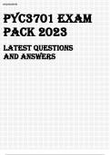PYC3701 Exam Pack 2023 LATEST QUESTIONS AND ANSWERS
