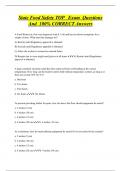State Food Safety TOP Exam Questions  And 100% CORRECT Answers