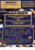 MNB1601 (Business Management IB ) Assessment 3 Semester ONE Quiz Answers (15 April 2024) 
