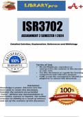 ISR3702 Assignment 2 (COMPLETE ANSWERS) Semester 1 2024 (675553) - DUE 24 April 2024