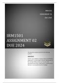 IRM1501 ASSIGNMENT 02 semester 01  2024..This document contains answers for the following question: QUESTION 01 Find the case of Makate v Vodacom (Pty) Ltd (CCT52/15) [2016] ZACC 13; 2016 (6) BCLR 709 (CC); 2016 (4) SA 121 (CC)  (26 April 2016) and discus