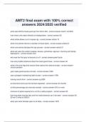 AMT2 final exam with 100% correct  answers 2024/2025 verified