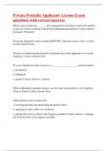 Private Pesticide Applicator License Exam questions with correct answers|100% verified|14 pages