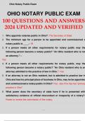 OHIO NOTARY PUBLIC EXAM 90 QUESTIONS AND ANSWERS 2024