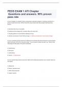 PEDS EXAM 1 ATI Chapter Questions and answers. 99% proven pass rate