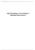 AQA Psychology A Level paper 3 questions and answers 