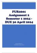 FUR2601 Assignment 2 Semester 1 2024 - DUE 30 April 2024