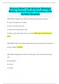 Science Bowl: Life Science (Biology) Middle School Sample Questions with  Verified Answers