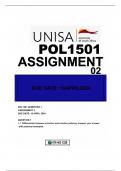 POL1501 (SEMESTER 01 )ASSIGNMENT 02 DUE 18APRIL2024