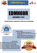 EDMHODR Assignment 2 (COMPLETE ANSWERS) 2024 (739343) - DUE 24 April 2024