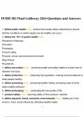PUBH 302 Final Galloway 2024 Questions and Answers.