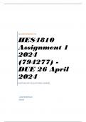 HES4810 Assignment 1 2024 (794277) - DUE 26 April 2024