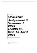 MNP3702 Assignment 3 Semester 1 2024 (150019)- DUE 18 April 2024