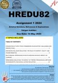 HREDU82 Assignment 1 RESEARCH PROJECT (COMPLETE ANSWERS)  2024 - DUE 14 May 2024 