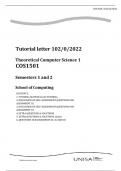 COS1501 Compiled Past Asst  1-3 Exam Prep Additional Questions 
